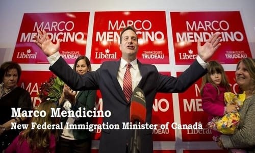 وزیر جدید مهاجرت کانادا آقای مارکو مندیچینو انتخاب شد